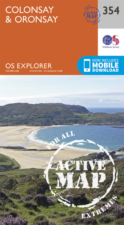 Small Os Maps Hiking map No. 354 - Colonsay, Oronsay (Great Britain) | Ordnance Surv ...