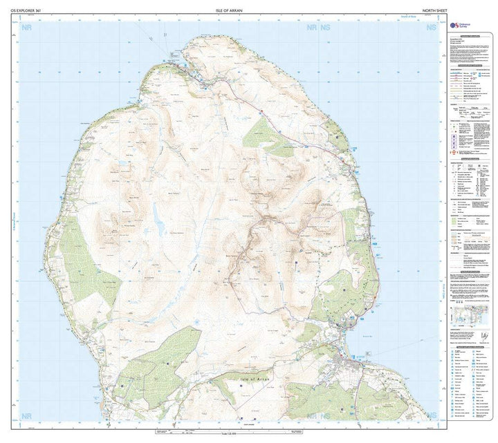 Carte de randonnée n° 361 - Isle of Arran (Grande Bretagne) | Ordnance Survey - Explorer carte pliée Ordnance Survey 