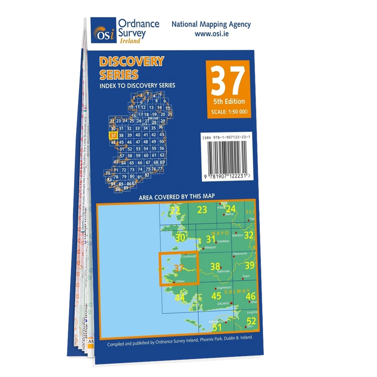 Carte de randonnée n° 37 - Mayo (SW), Galway (Irlande) | Ordnance Survey - série Discovery carte de randonnée Ordnance Survey Ireland