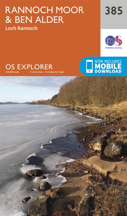 Carte de randonnée n° 385 - Rannoch Moor, Ben Alder (Grande Bretagne) | Ordnance Survey - Explorer carte de randonnée Ordnance Survey Papier