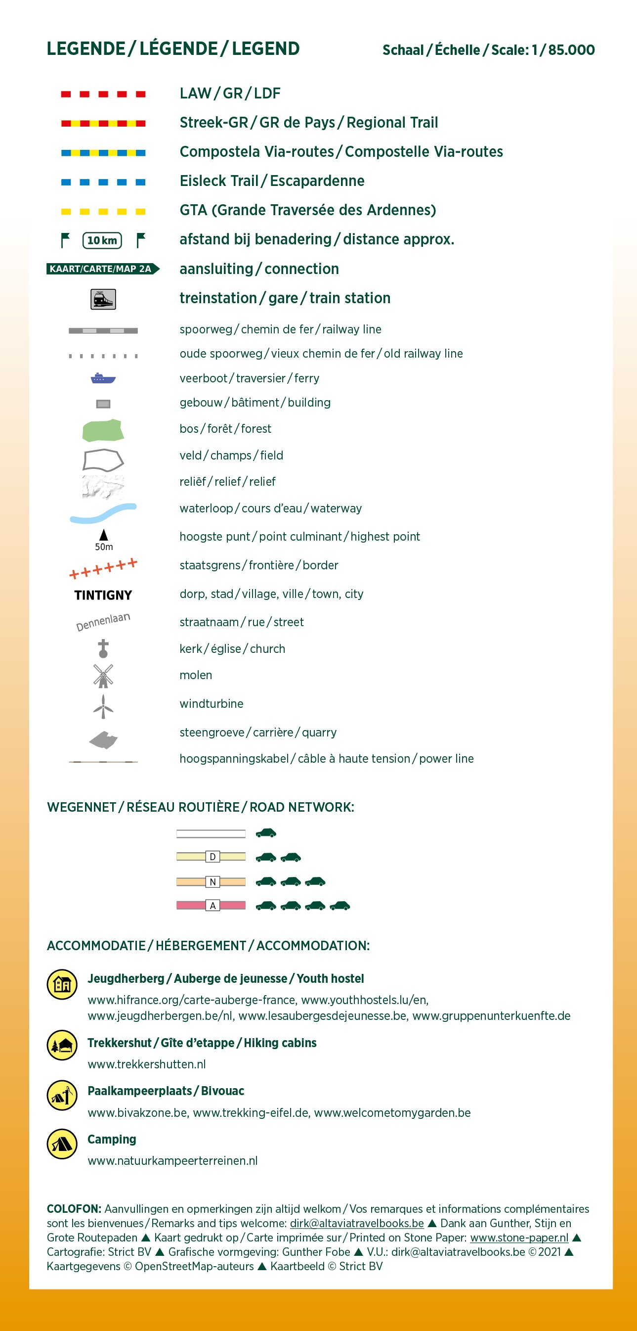 Carte de randonnée n° 4 - Limbourg, Hautes Fagnes et Ardennes | Alta Via carte de randonnée Alta Via