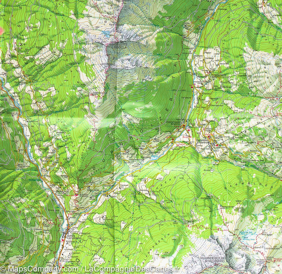 Carte de randonnée n° 40 - Alpes Sarentines (ou de Sarntal), Italie | Tabacco carte de randonnée Tabacco