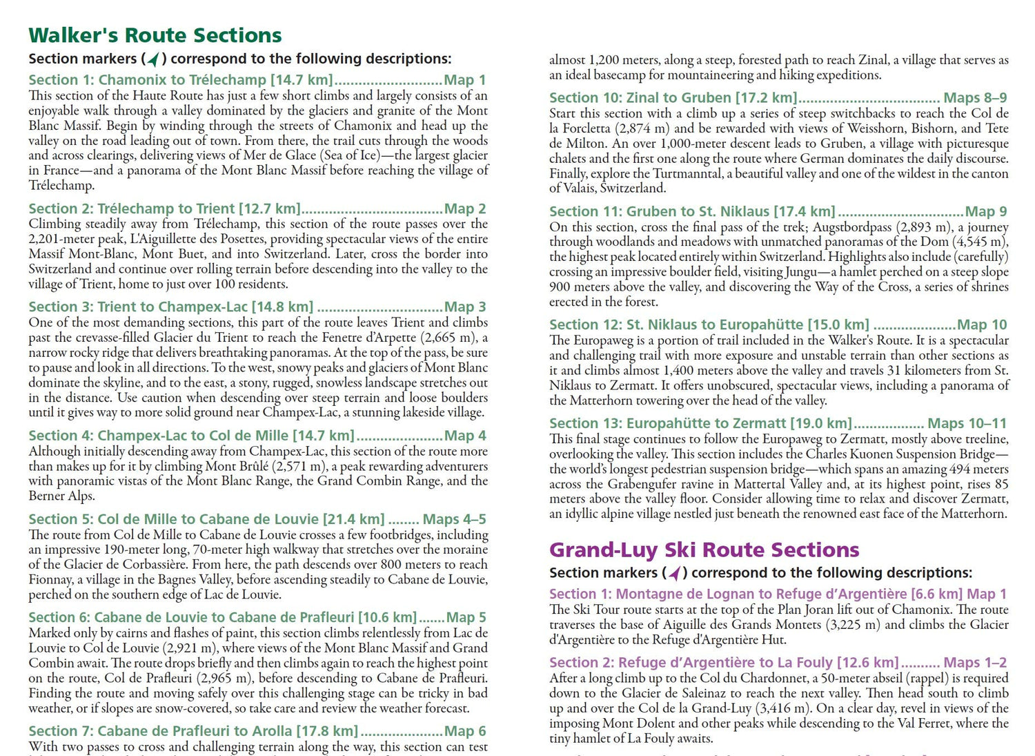 Livret de cartes de randonnée n° 4001 - Haute Route - Chamonix to Zermatt | National Geographic carte de randonnée National Geographic