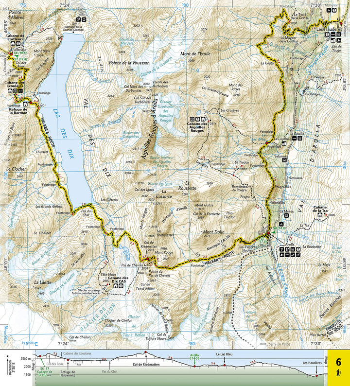 Carte de randonnée n° 4001 - Haute Route - Chamonix to Zermatt | National Geographic carte pliée National Geographic 