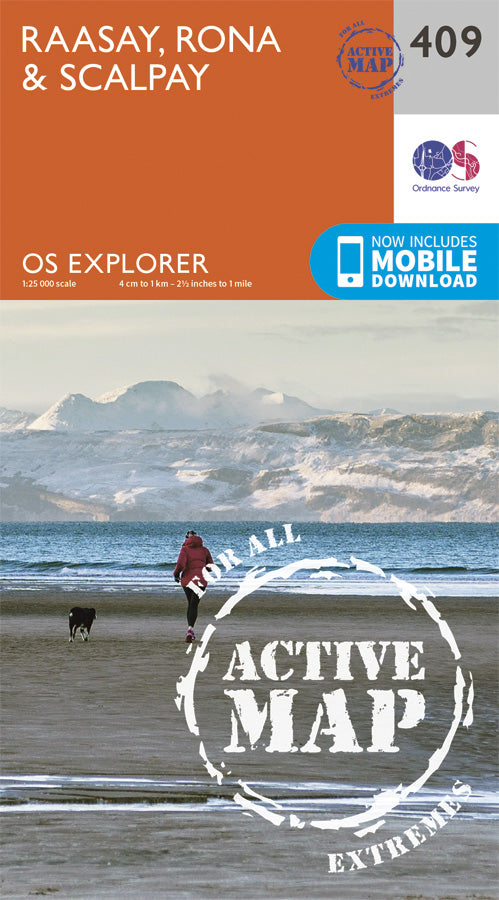 Carte de randonnée n° 409 - Raasay, Rona, Scalpay (Grande Bretagne) | Ordnance Survey - Explorer carte de randonnée Ordnance Survey Plastifiée