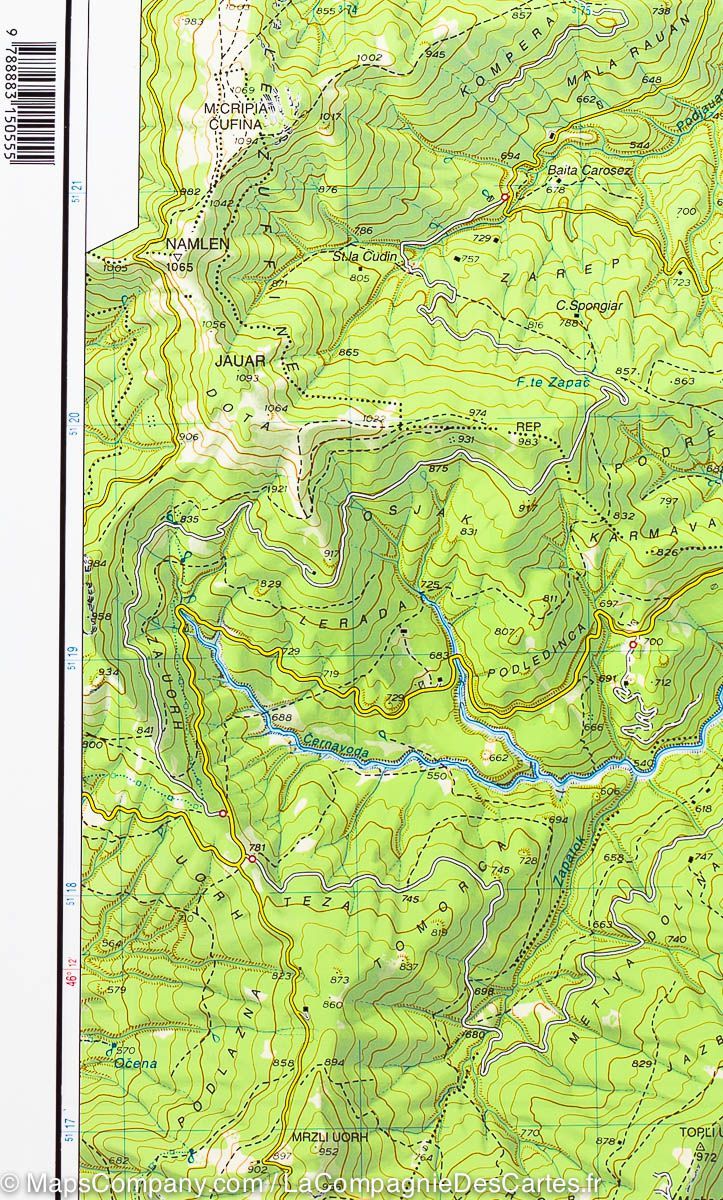 Carte de randonnée n° 41 - Vallée du Natisone, Cividale del Friuli, Krn, Monte Nero (Italie) | Tabacco carte de randonnée Tabacco