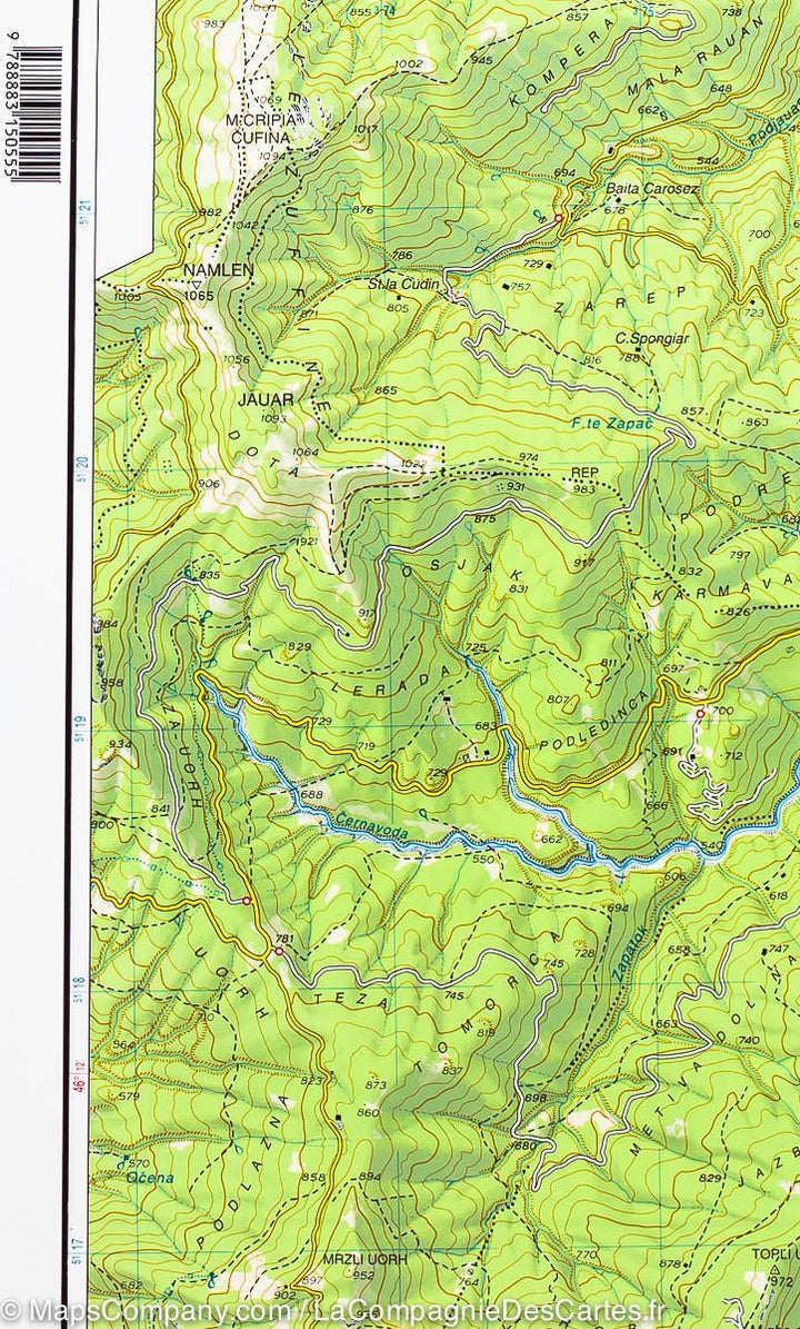 Carte de randonnée n° 41 - Vallée du Natisone, Cividale del Friuli, Krn, Monte Nero (Italie) | Tabacco carte pliée Tabacco 