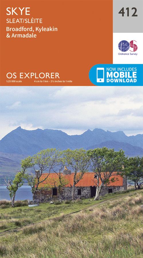 Carte de randonnée n° 412 - Skye, Sleat (Grande Bretagne) | Ordnance Survey - Explorer carte pliée Ordnance Survey 