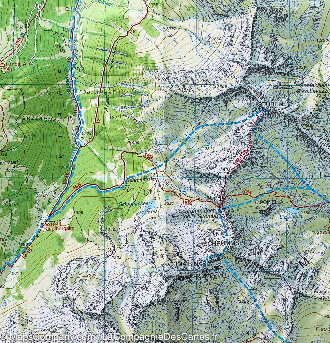 Carte de randonnée n° 42 - Vallée d'Ultimo (Italie) | Tabacco carte de randonnée Tabacco