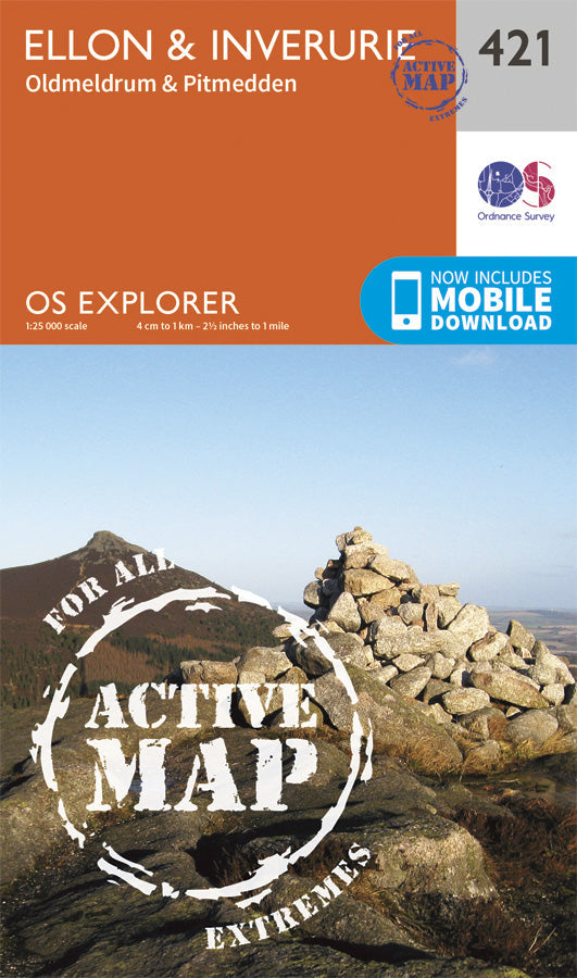 Carte de randonnée n° 421 - Ellon, Inverurie (Grande Bretagne) | Ordnance Survey - Explorer carte de randonnée Ordnance Survey Plastifiée