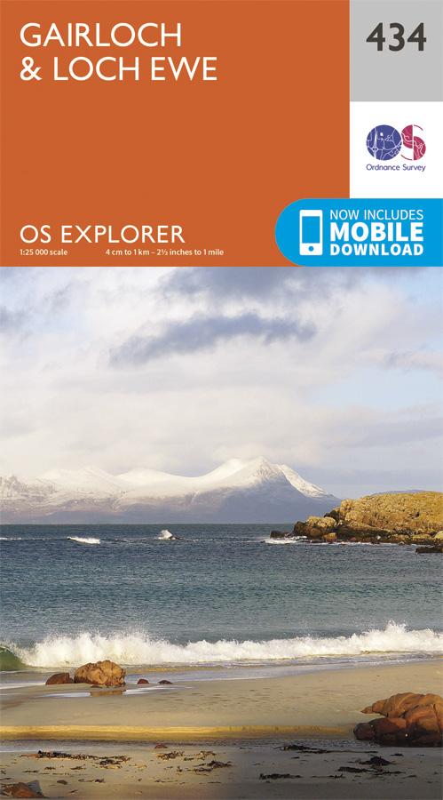 Carte de randonnée n° 434 - Gairloch, Loch Ewe (Grande Bretagne) | Ordnance Survey - Explorer carte pliée Ordnance Survey 