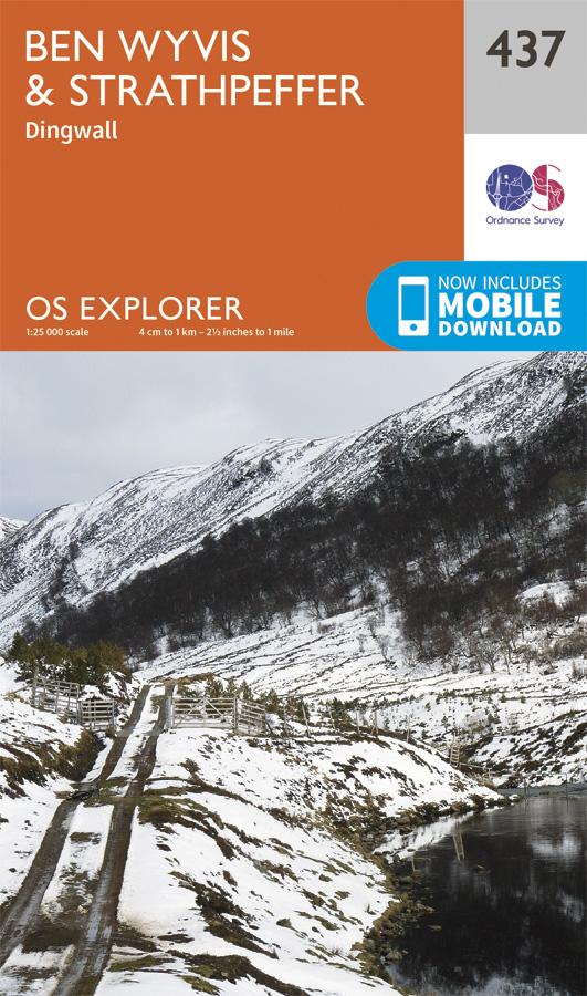 Carte de randonnée n° 437 - Ben Wyvis, Strathpeffer (Grande Bretagne) | Ordnance Survey - Explorer carte de randonnée Ordnance Survey