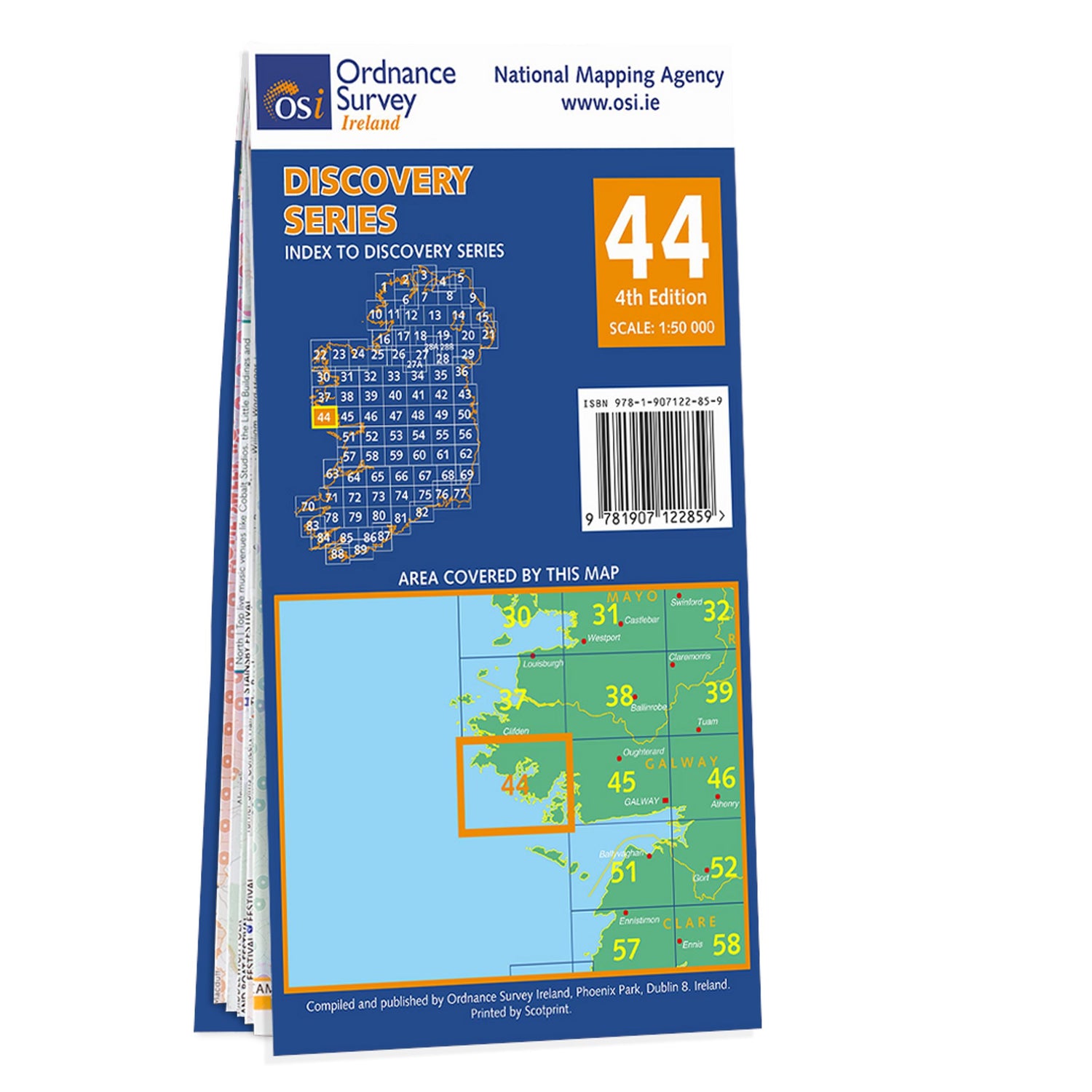 Carte de randonnée n° 44 - Galway (Irlande) | Ordnance Survey - série Discovery carte de randonnée Ordnance Survey Ireland