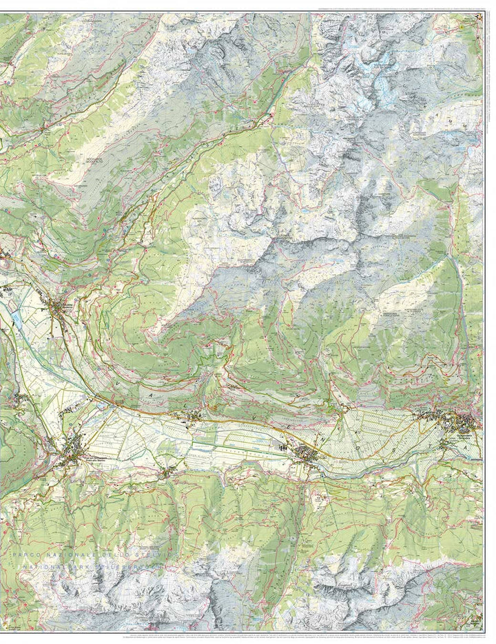 Carte de randonnée n° 44 - Val Vénoste et chaîne de Sesvenna (Italie) | Tabacco carte pliée Tabacco 