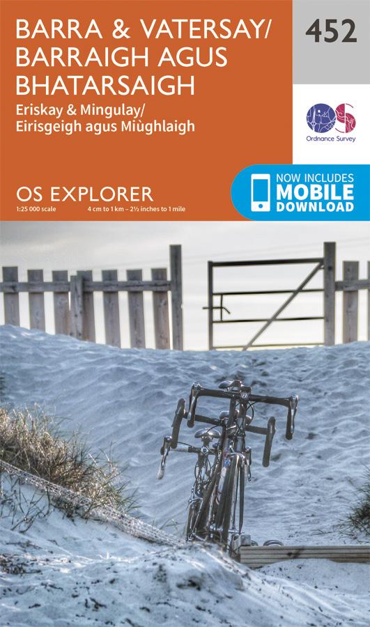 Carte de randonnée n° 452 - Barra, Vatersay (Grande Bretagne) | Ordnance Survey - Explorer carte de randonnée Ordnance Survey Papier
