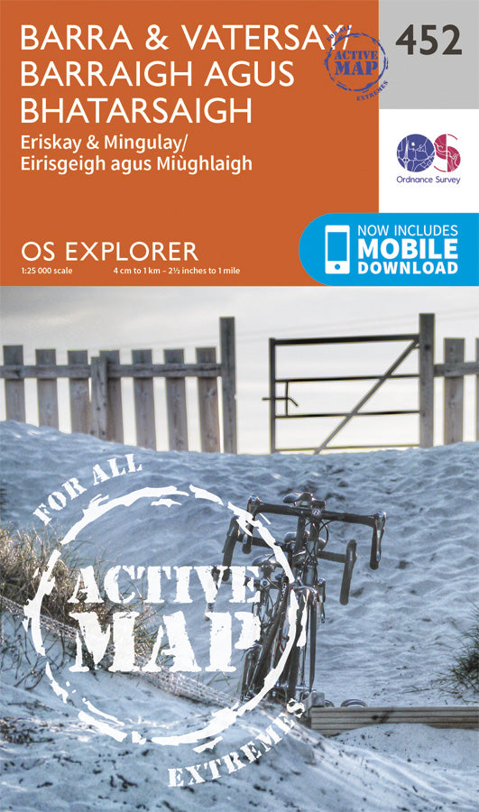 Carte de randonnée n° 452 - Barra, Vatersay (Grande Bretagne) | Ordnance Survey - Explorer carte de randonnée Ordnance Survey Plastifiée