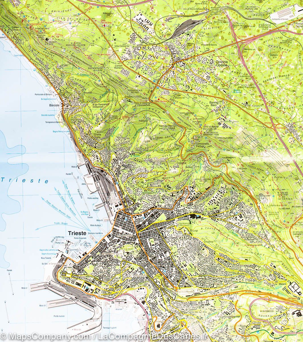 Carte de randonnée n° 47 - Carso Triestino, Kras Škocjanske Jame (Italie) | Tabacco carte de randonnée Tabacco