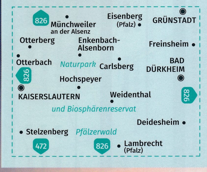 Carte de randonnée n° 471 - Forêt palatine Nord /Pfälzerwald Nord (Allemagne) | Kompass carte de randonnée Kompass
