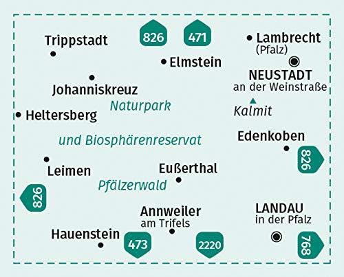 Carte de randonnée n° 472 - Pfälzerwald Mitte (Allemagne) | Kompass carte pliée Kompass 