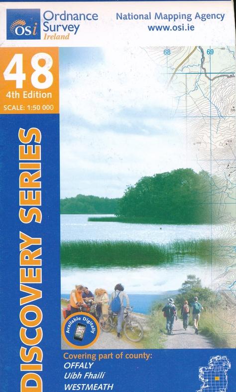 Carte de randonnée n° 48 - Offaly, Westmeath (Irlande) | Ordnance Survey - série Discovery carte pliée Ordnance Survey Ireland 
