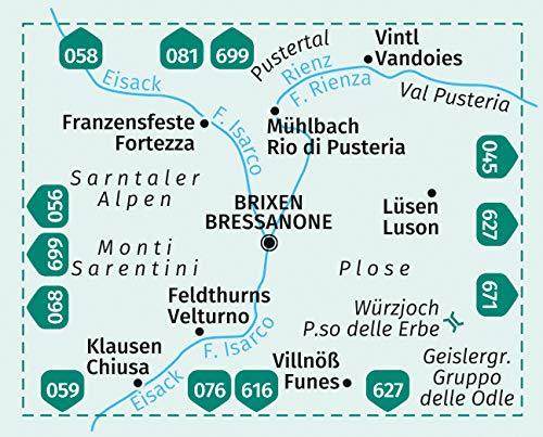 Carte de randonnée n° 50 - Brixen, Bressanone & environs + Aktiv Guide (Italie) | Kompass carte pliée Kompass 