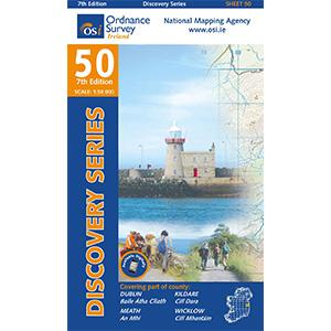 Carte de randonnée n° 50 - Dublin, Kildare, Meath, Wicklow (Irlande) | Ordnance Survey - série Discovery carte de randonnée Ordnance Survey Ireland Default Title