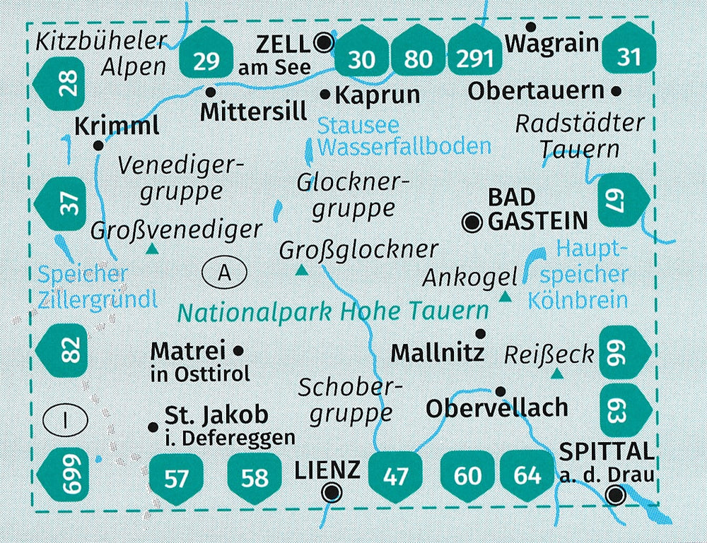 Carte de randonnée n° 50 - Parc National Hohe Tauern (Tyrol, Autriche) | Kompass carte pliée Kompass 