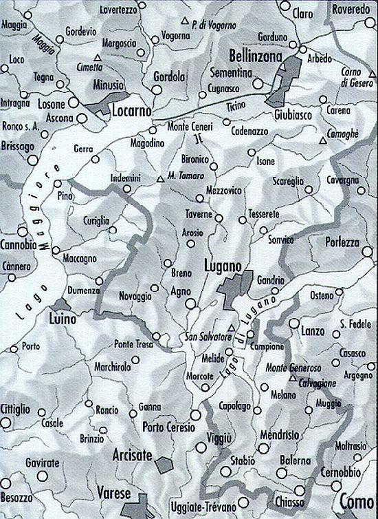 Carte topographique n° 5007 - Locarno, Lugano (Suisse) | Swisstopo - 1/50 000 carte de randonnée Swisstopo