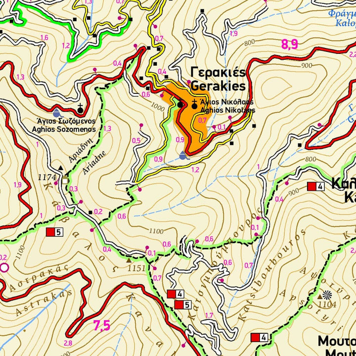 Carte de randonnée n° 503 - Marathasa (Chypre) | Terrain Cartography carte pliée Terrain Cartography 
