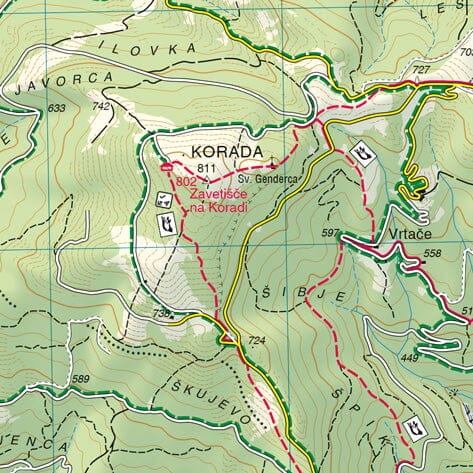 Carte de randonnée n° 54 - Collio, Gorizia, Carso Isontino Brda, Nova Gorica (Italie) | Tabacco carte de randonnée Tabacco