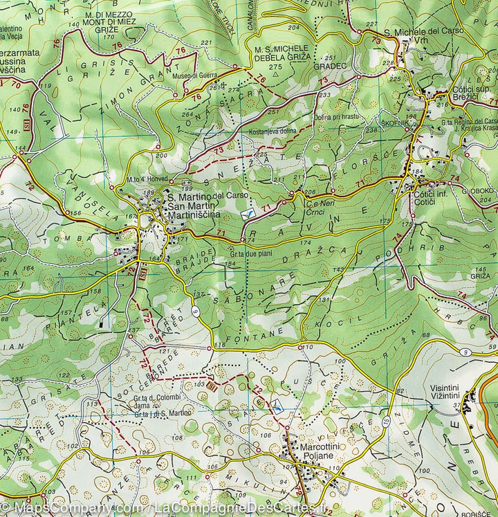 Carte de randonnée n° 54 - Gorizia (Italie) | Tabacco carte pliée Tabacco 