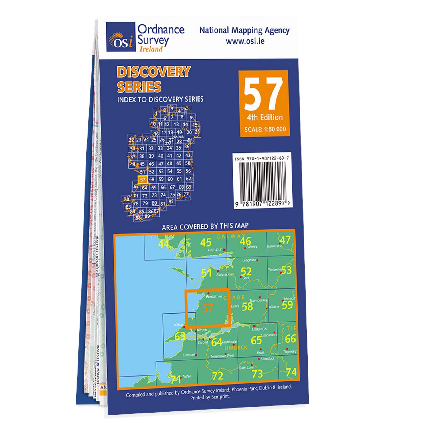 Carte de randonnée n° 57 - Clare (Irlande) | Ordnance Survey - série Discovery carte de randonnée Ordnance Survey Ireland