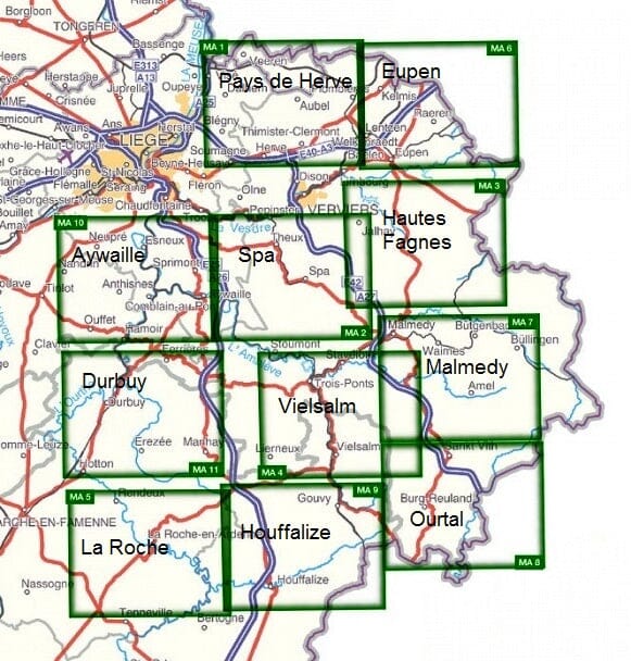 Carte de randonnée n° 6 - Coo Stavelot Trois-pont Wanne Stoumont | Mini Planet carte de randonnée Mini Planet