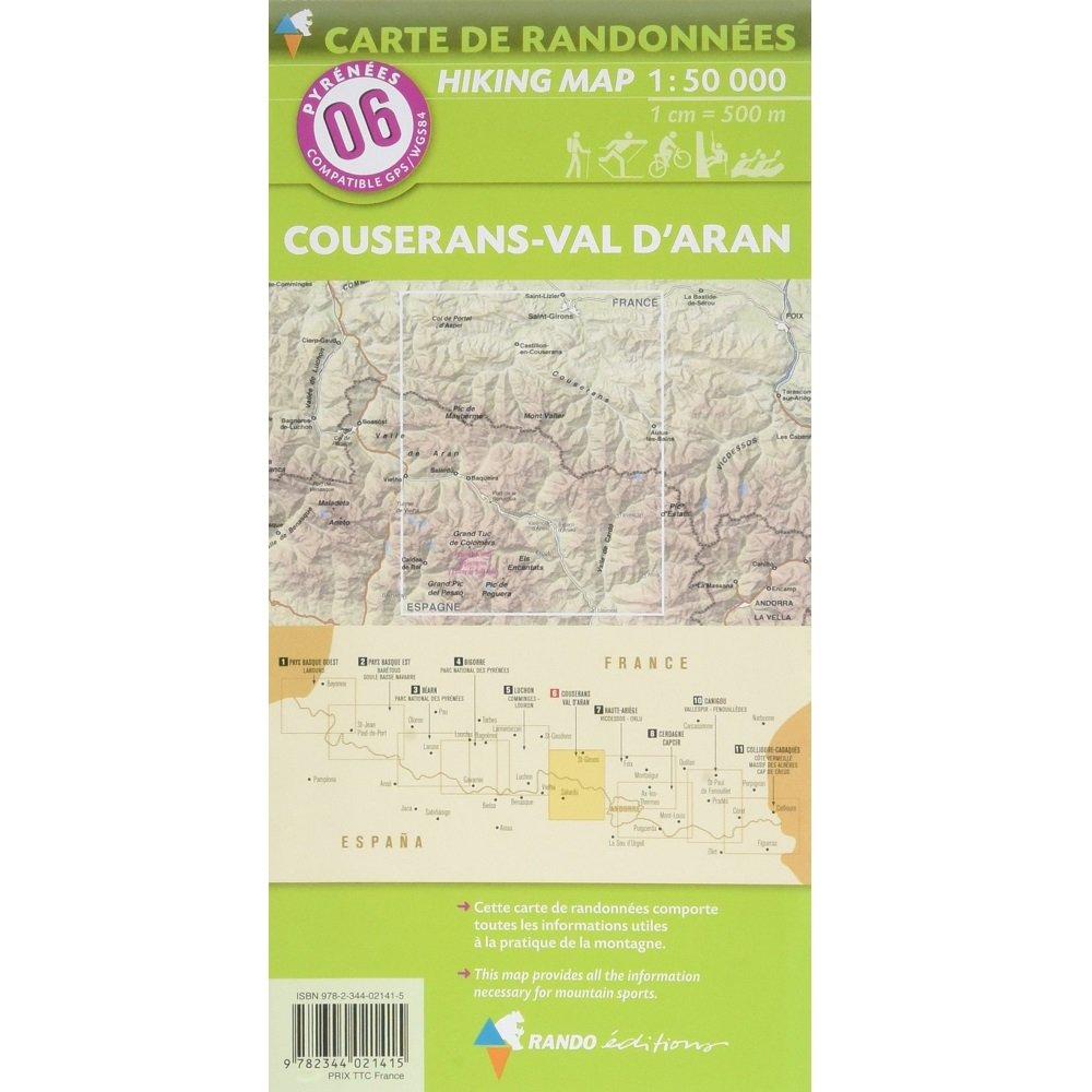 Carte de randonnée n° 6 - Couserans & Val d'Aran (Pyrénées) | Rando Editions carte de randonnée Rando Editions
