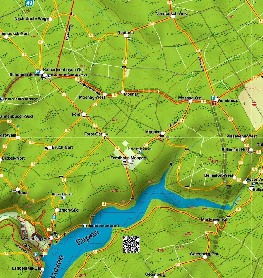 Carte de randonnée n° 6 - Coo Stavelot Trois-pont Wanne Stoumont | Mini Planet carte de randonnée Mini Planet Default Title