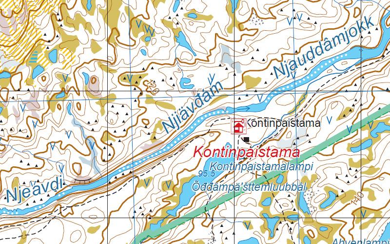 Carte de randonnée n° 6 - Näätämöjoki Sevettijärvi Silisjoki (Laponie) | Karttakeskus carte pliée Karttakeskus 