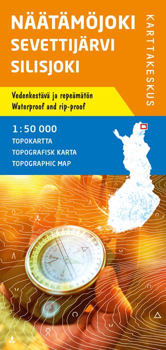 Carte de randonnée n° 6 - Näätämöjoki Sevettijärvi Silisjoki (Laponie) | Karttakeskus carte pliée Karttakeskus 