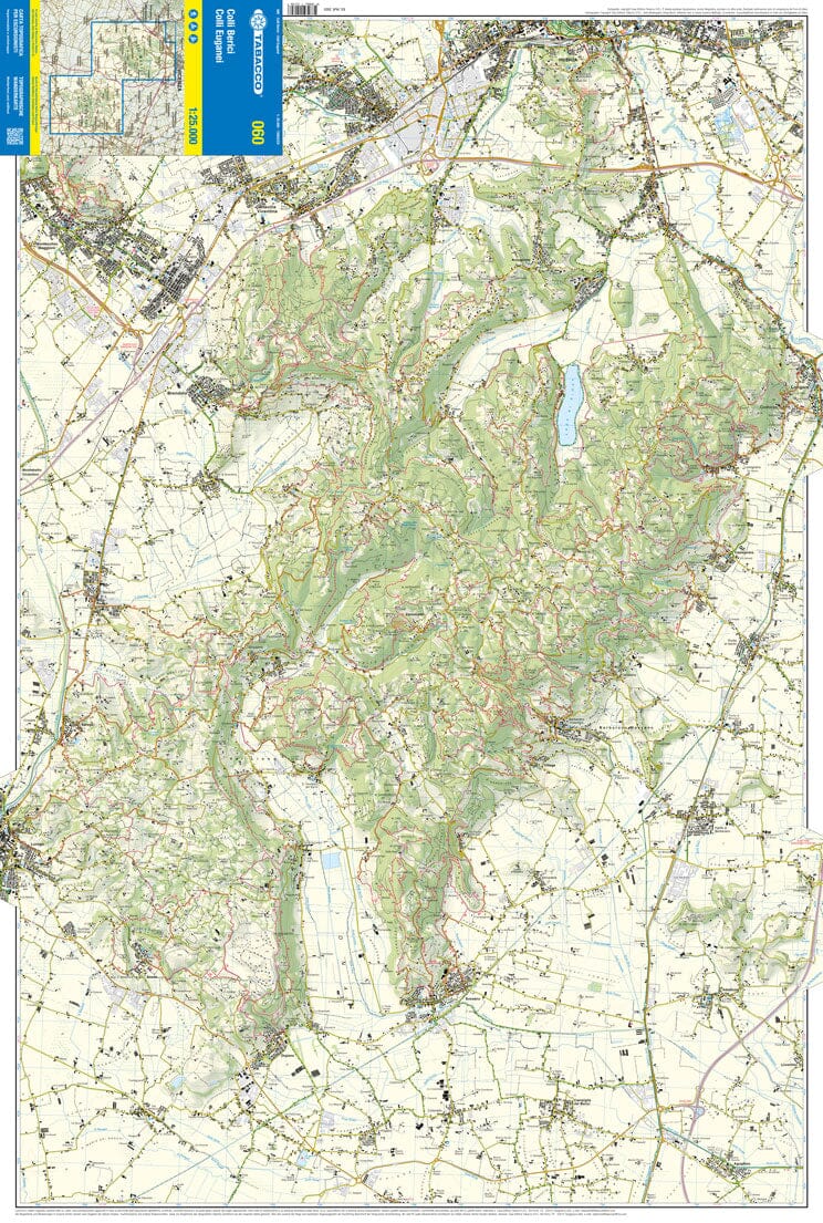 Carte de randonnée n° 60 - Colli Berici, Colli Euganei | Tabacco carte de randonnée Tabacco