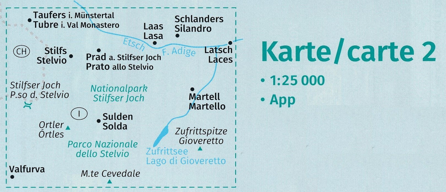 Carte de randonnée n° 670 - Vinschgau / Val Venosta - lot de 3 cartes (Italie) | Kompass carte de randonnée Kompass