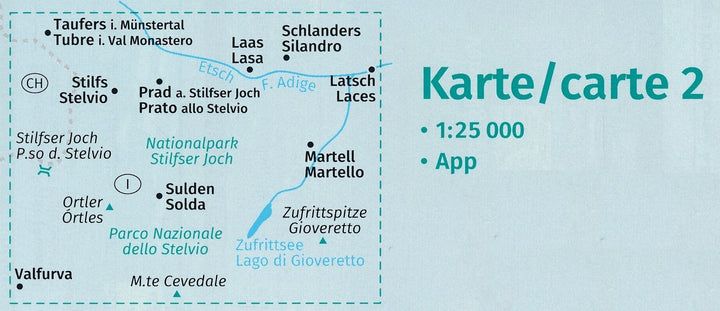 Carte de randonnée n° 670 - Vinschgau / Val Venosta - lot de 3 cartes (Italie) | Kompass carte pliée Kompass 