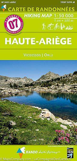 Carte de randonnée n° 7 - Haute-Ariège, Vicdessos, Orlu (Pyrénées) | Rando Editions carte pliée Rando Editions 