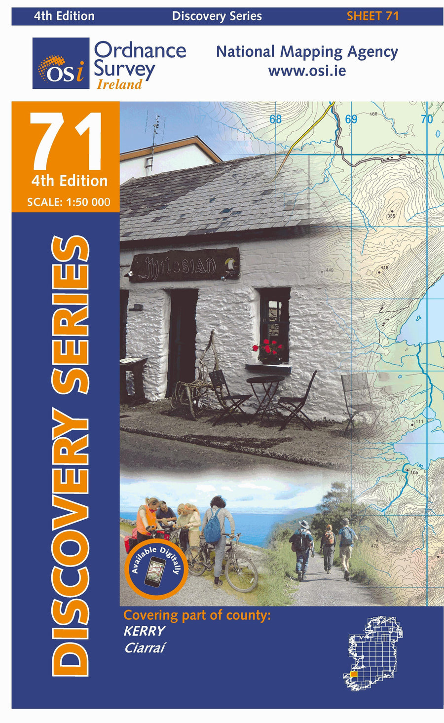 Carte de randonnée n° 71 - Kerry (Tralee) (Irlande) | Ordnance Survey - série Discovery carte pliée Ordnance Survey Ireland 