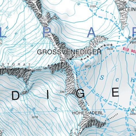 Carte de randonnée n° 75 - Venedigergruppe, Matrei, Virgental, Tauerntal | Tabacco carte pliée Tabacco 