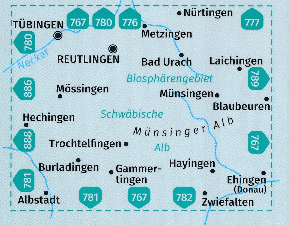 Carte de randonnée n° 779 - Mittlere Alb, Münsinger Alb + Aktiv Guide (Allemagne) | Kompass carte de randonnée Kompass
