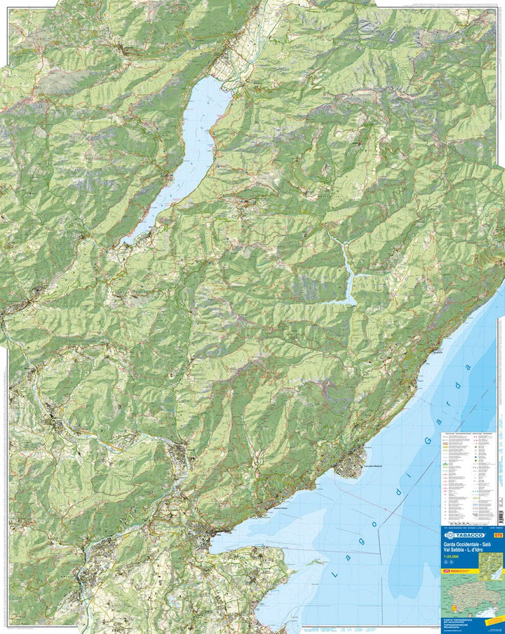 Carte de randonnée n° 78 - West Garda, Salò, Val Sabbia | Tabacco carte pliée Tabacco 