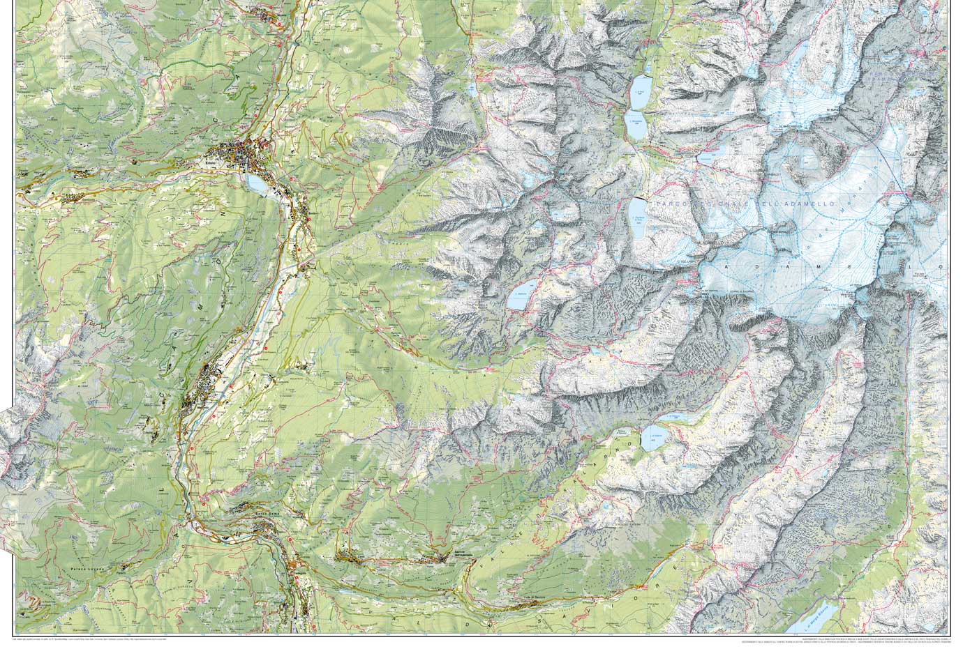 Carte de randonnée n° 79 - Alta Val Camonica, Edolo, Adamello | Tabacco carte de randonnée Tabacco