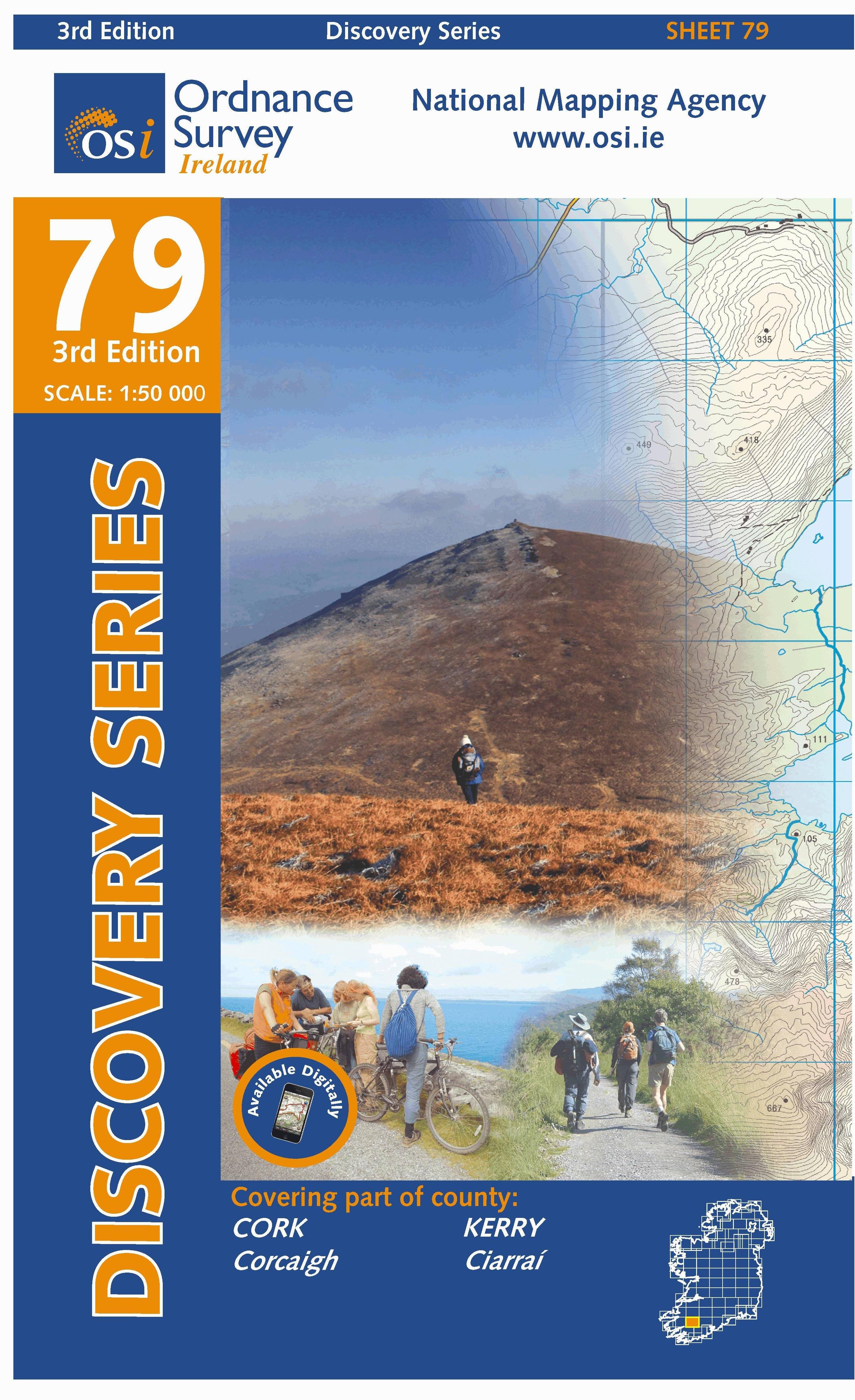Hiking map No. 79 - Cork (Macroom), Kerry (Ireland) | Ordnance Survey ...