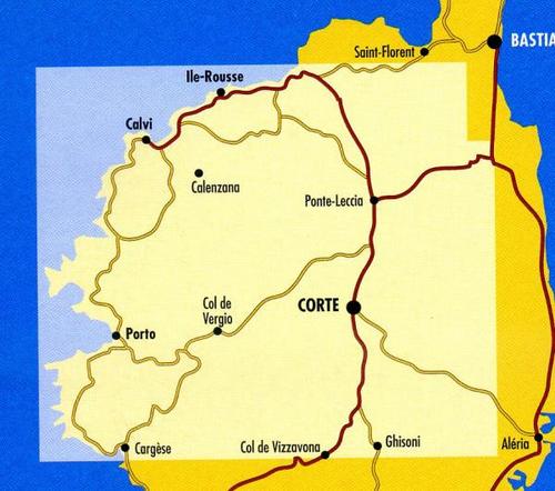 Carte de randonnée n° 8 - Haute Corse | Didier Richard carte de randonnée Didier Richard