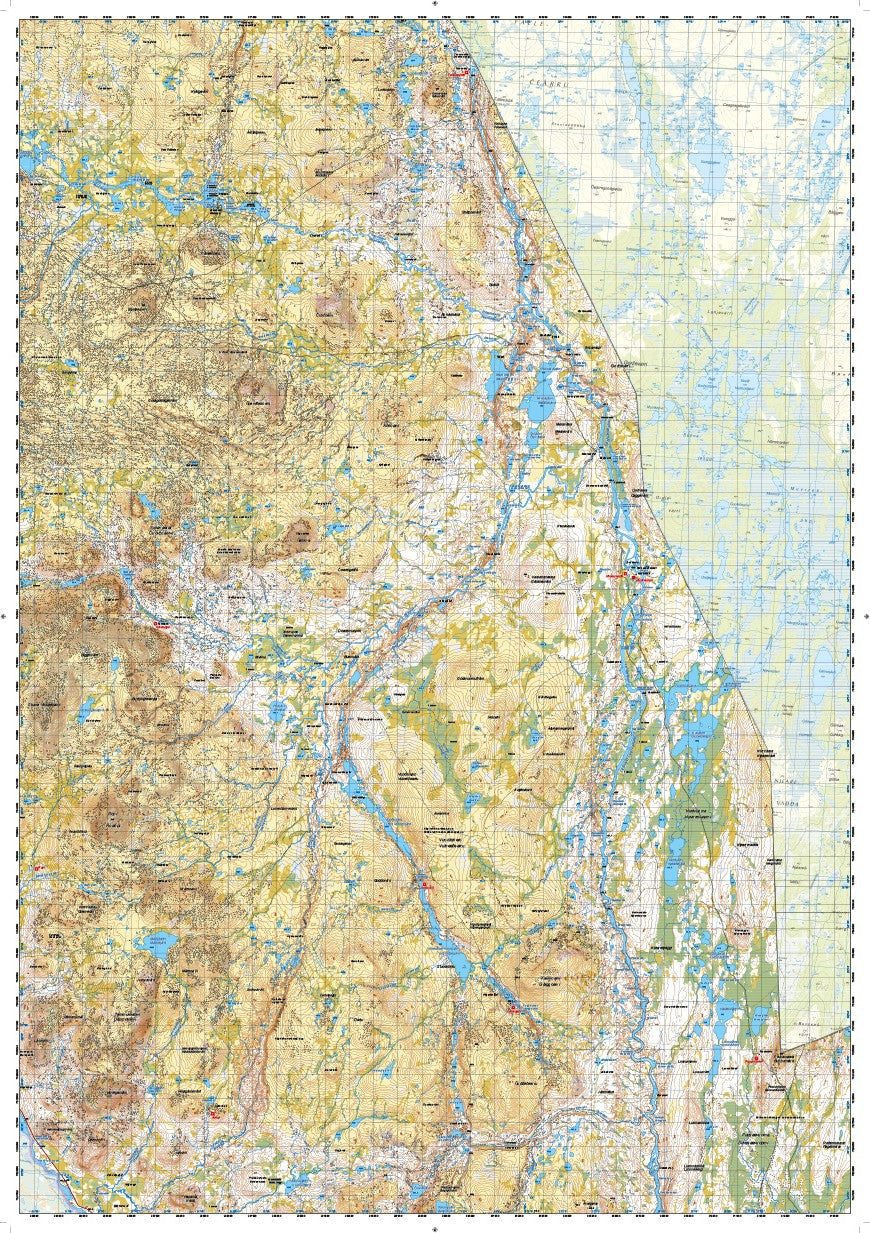 Carte de randonnée n° 8 - Ropi Kalkkoaivi Raittijärvi (Laponie) | Karttakeskus carte de randonnée Karttakeskus