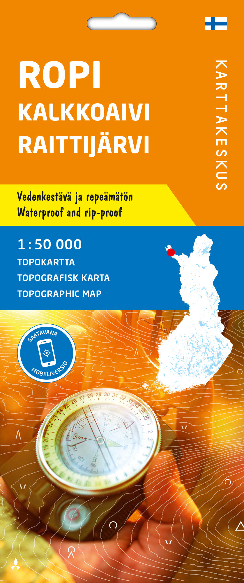 Carte de randonnée n° 8 - Ropi Kalkkoaivi Raittijärvi (Laponie) | Karttakeskus carte pliée Karttakeskus 